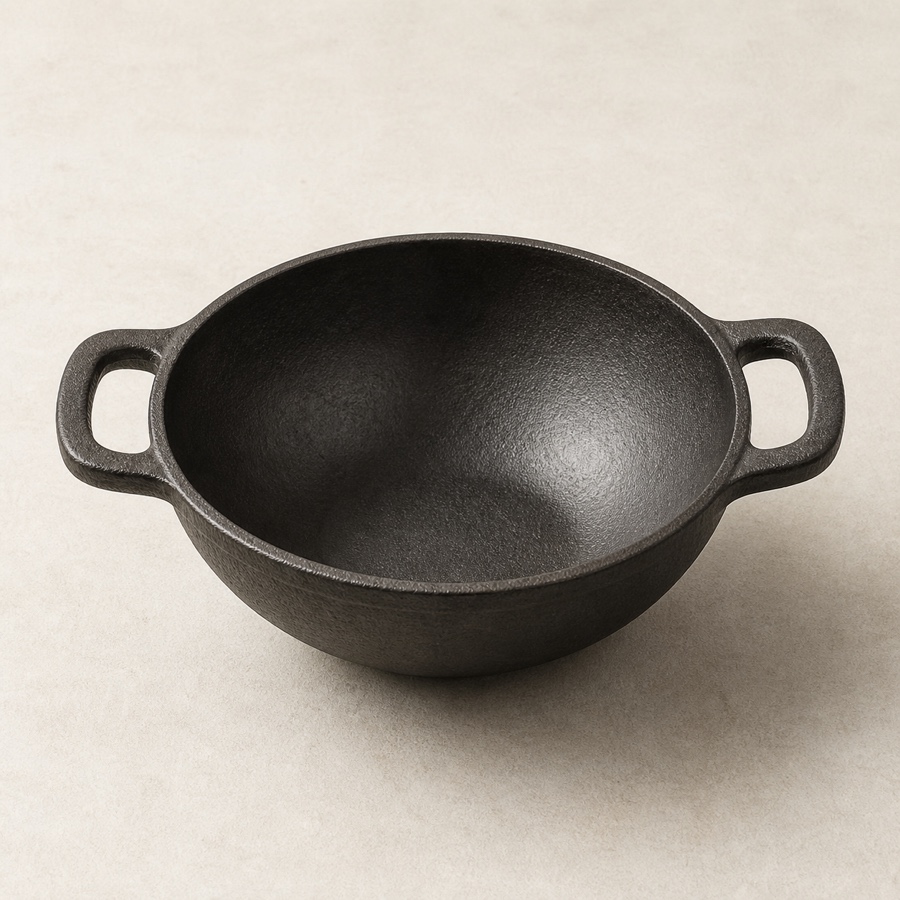 Kyyte Pre-Seasoned Cast Iron Miniso Kadai 16 CM