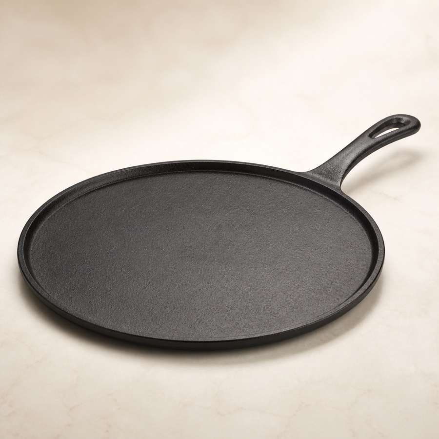 Kyyte Pre-Seasoned Cast Iron Dosa Tawa 28 CM