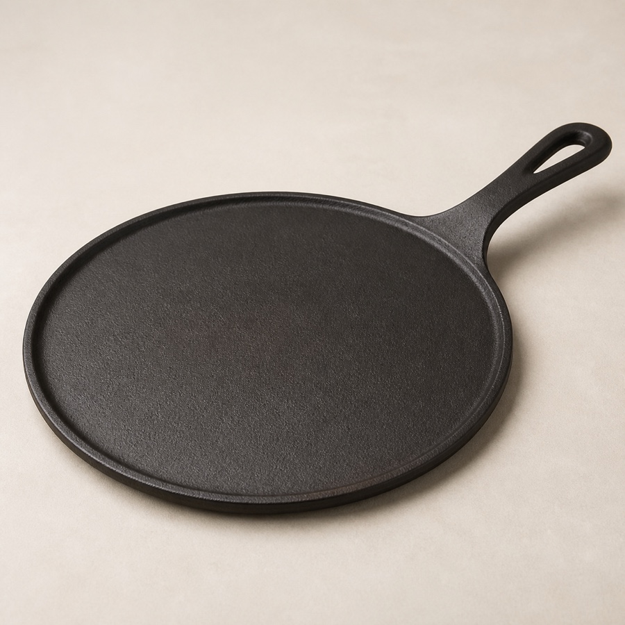 Kyyte Pre-Seasoned Cast Iron Dosa Tawa 22 CM