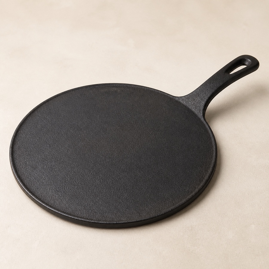 Kyyte Pre-Seasoned Cast Iron Dosa Tawa 26 CM