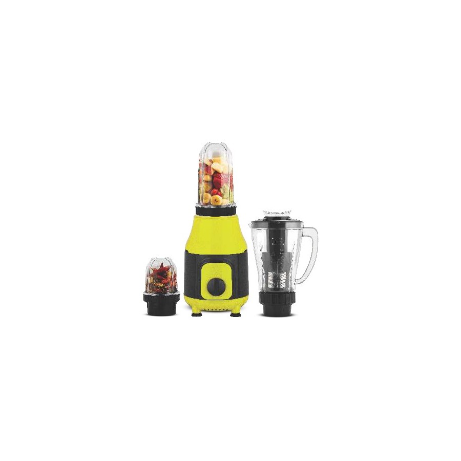 Orange Insta Blend 550W Grinder - 3 Jar
