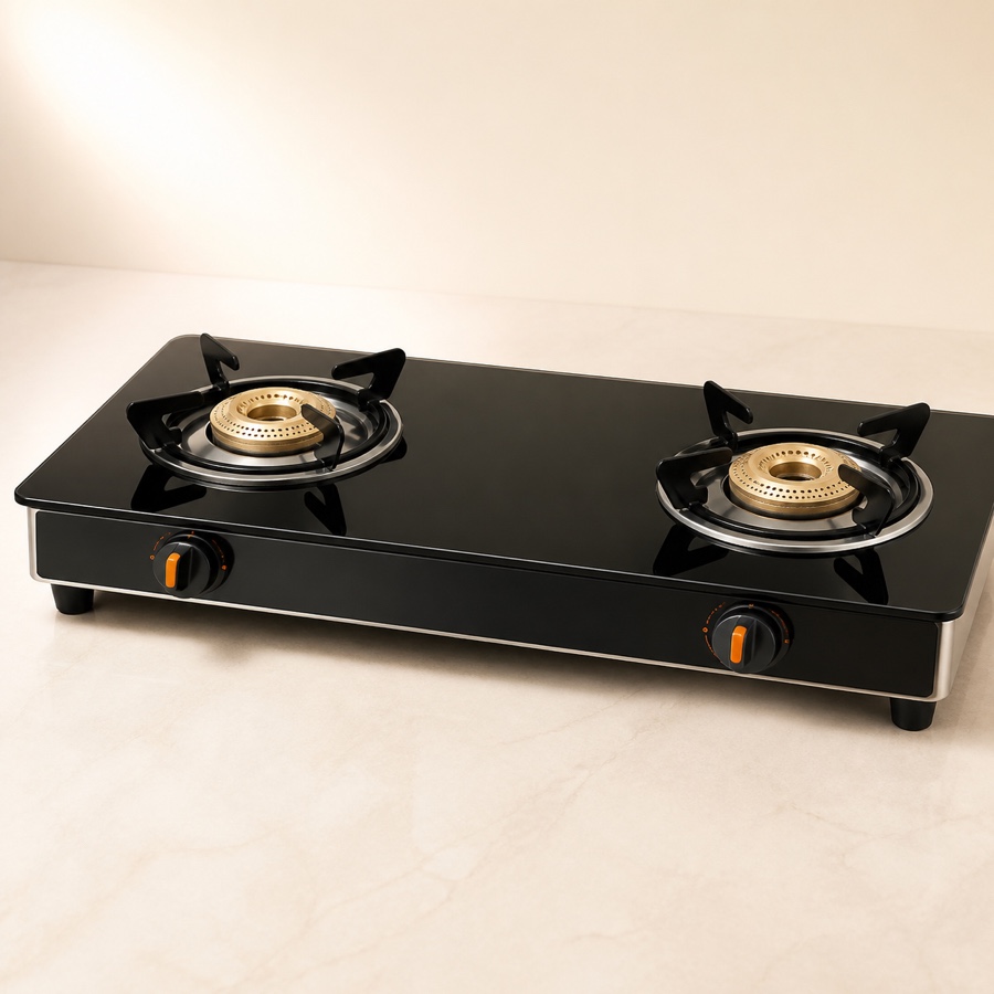 Orange Black Beauty Neo Plus 201 2 Burner LPG Gas Stove