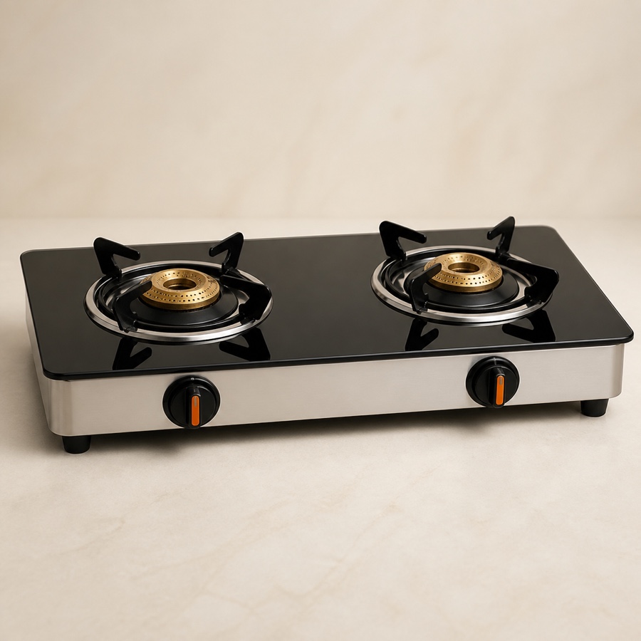Orange Black Beauty Classic 201 2 Burner LPG Gas Stove
