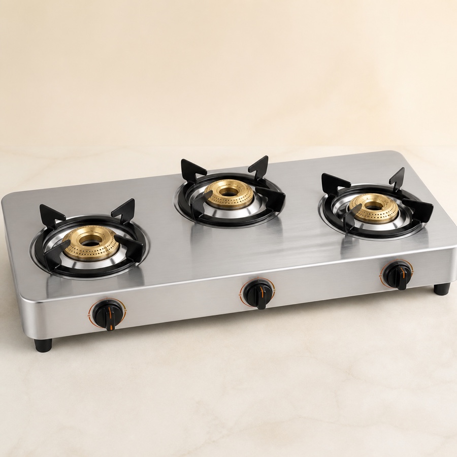 Orange Easio 301 Jumbo 3 Burner LPG Gas Stove