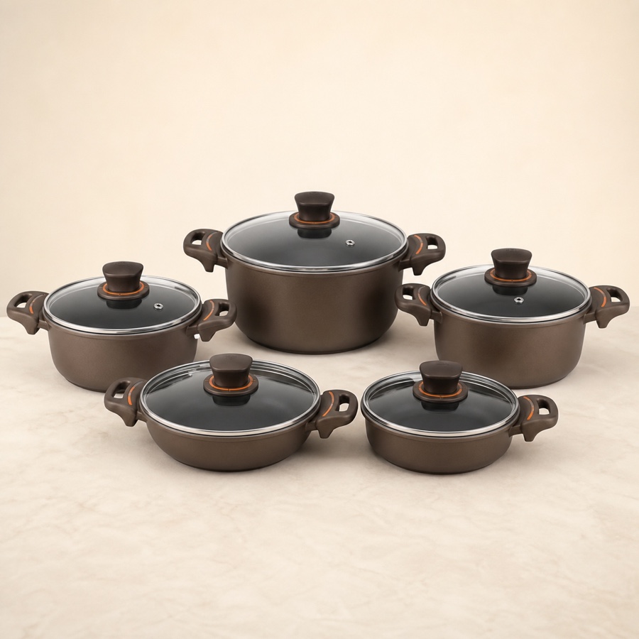 Orange 5 PCS Cook & Serve Handi Gift Set