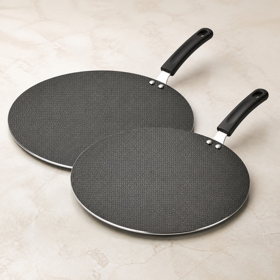 Orange 3D Nonstick Surface Dosa Tawa 290 mm