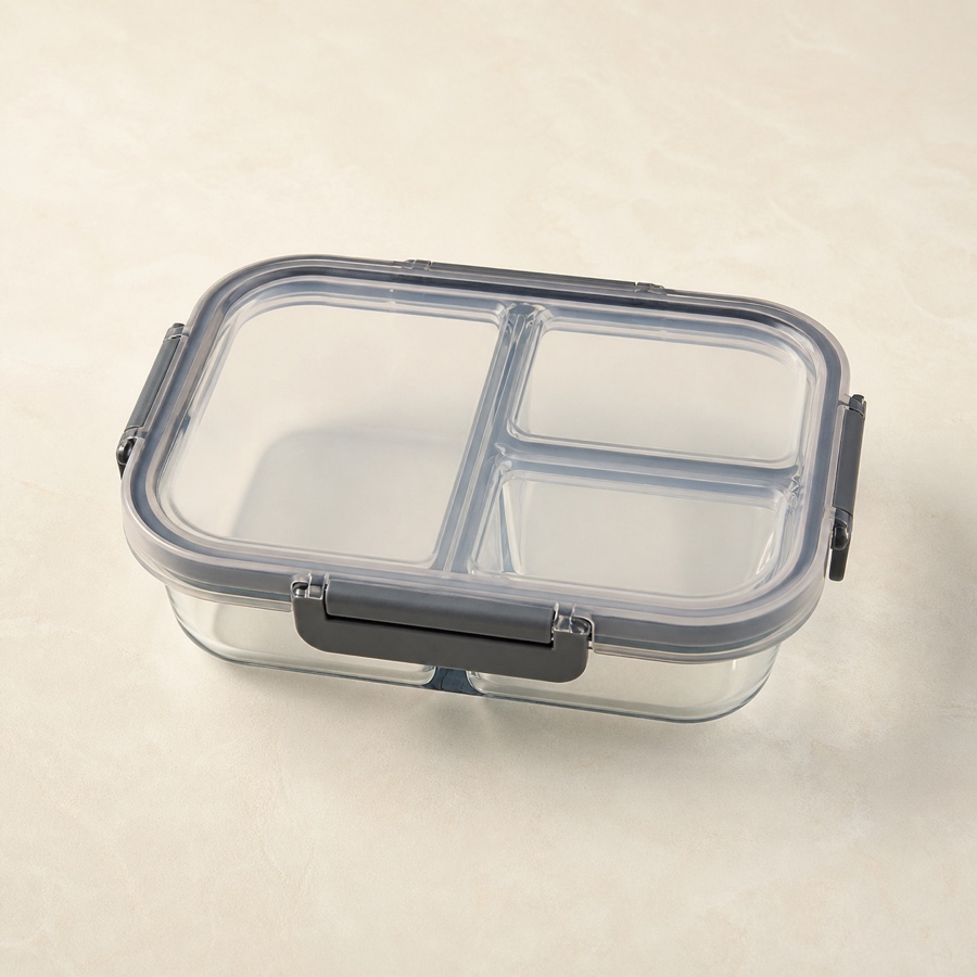 Warmeo Bento 3 Microwave Safe Lunch Box - 3 Compartments